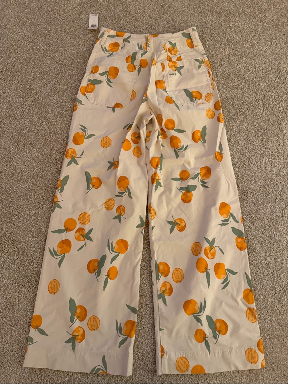 Anthropologie Maeve x Dylan Mierzwinski Oranges Colette Cropped Wide-Leg 26 NWT - Picture 4 of 5
